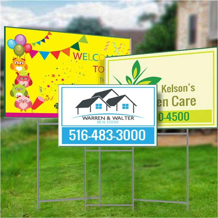 Corrugated Celebration Yard Signs With Stakes